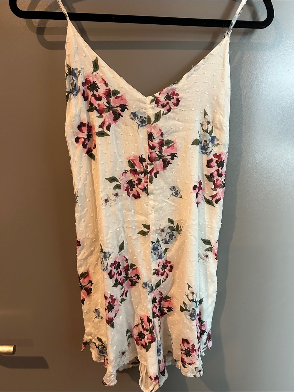 Kendall & Kylie White Floral Eyelet Slip Shorts Romper